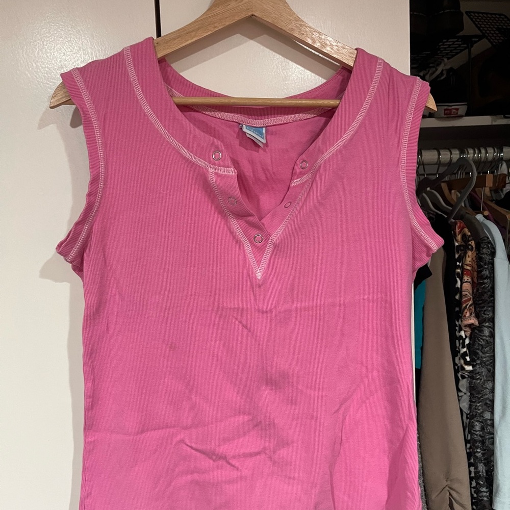 Baby Pink Sleeveless Tank Top